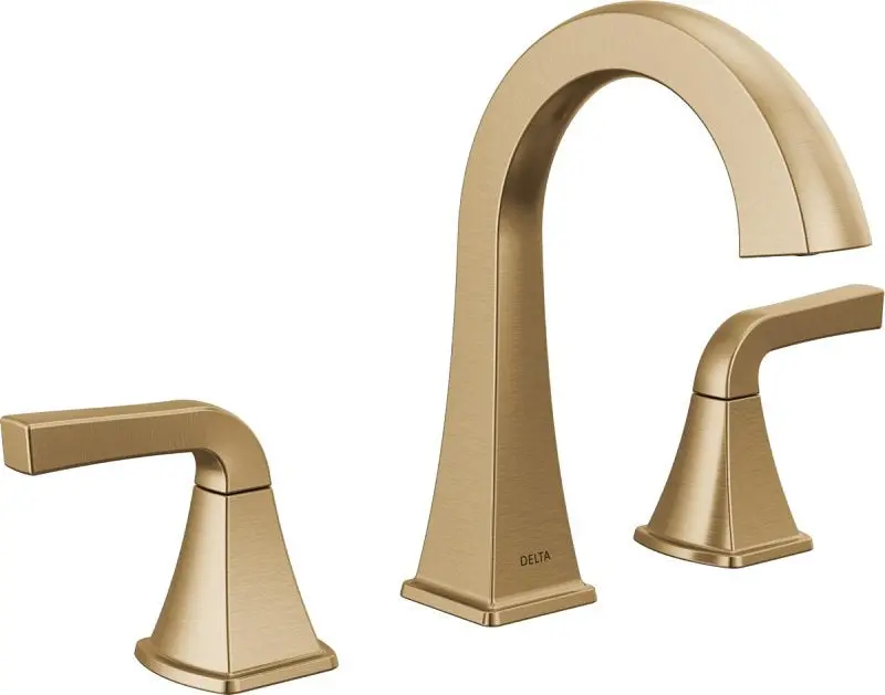 Delta Knoxville Widespread Bathroom Faucet – Two-Handle, 3-Hole Mount, 1.2 Gpm Flow (35854Lf-Cz) 1