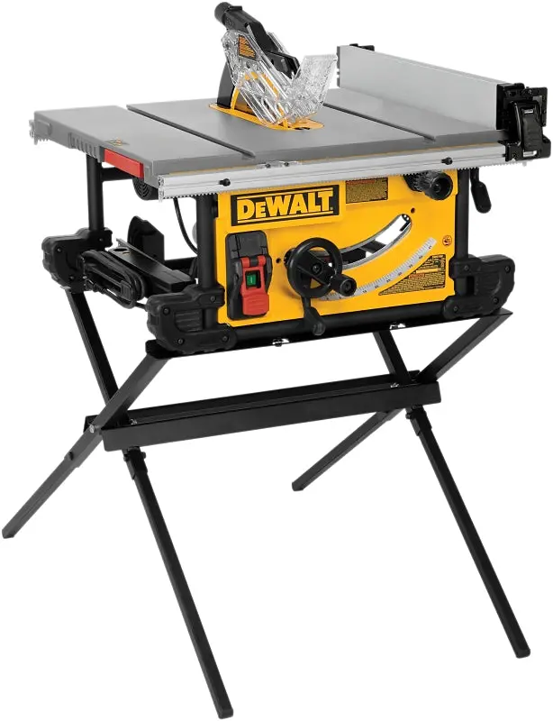 Dewalt 10-Inch Table Saw With Scissor Stand – 4800 Rpm, 15-Amp Motor, Integrated Mobility System 1