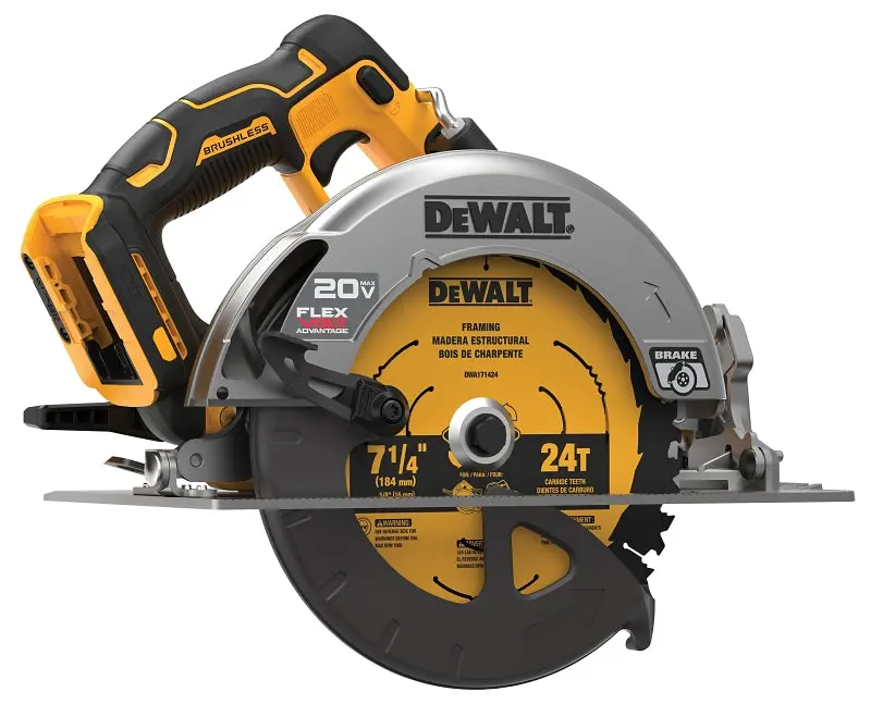Dewalt Dcs573B 20V Max Flexvolt Brushless Circular Saw – 7-1/4" Blade, 0°–57° Bevel Adjustment (Bare Tool) 1