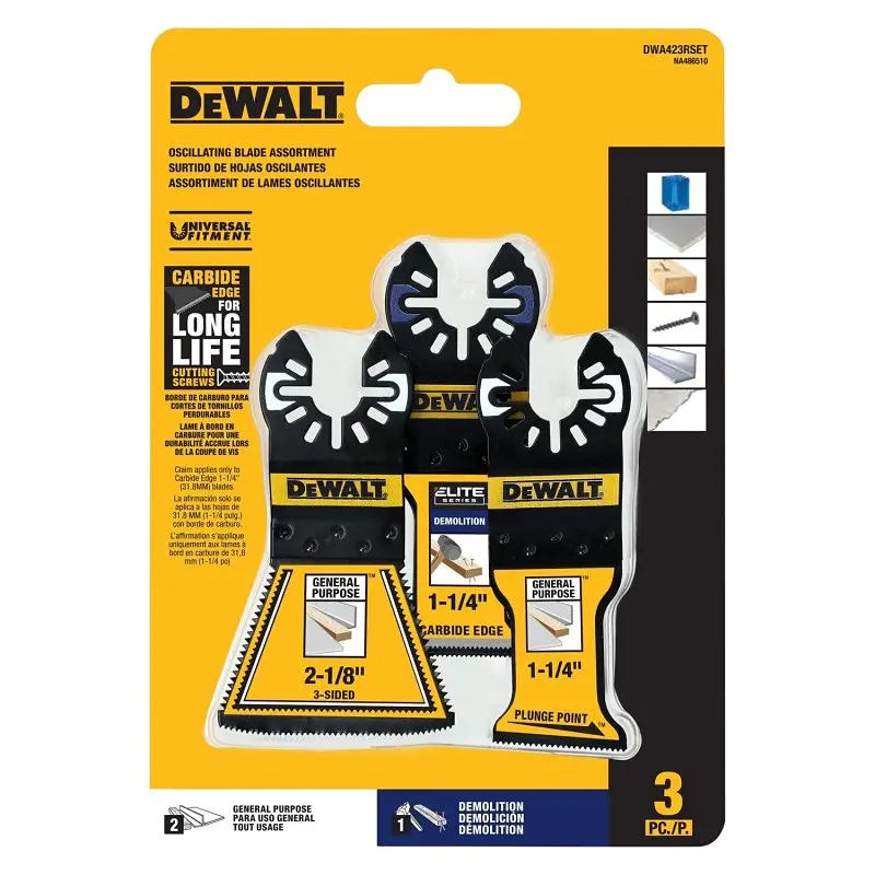 Dewalt Dwa423Rset Oscillating Multi-Tool Remodeling Kit — Bi-Metal Blades 1