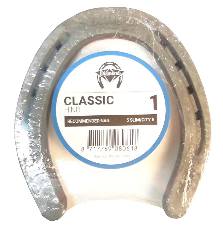 Diamond Farrier 1Hindpr Steel Hind Hoof Shoe – 1/4-Inch Thickness, Size 1 For Equine Use 1