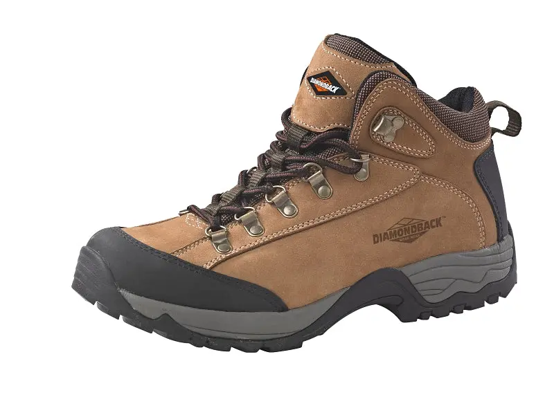 Diamondback Hiker Soft-Sided Work Boots – Size 12, Tan Leather Uppers, 12-Inch Height 1