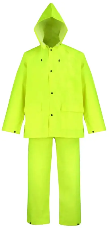 Diamondback Ox025Pu-Xxl Hi-Viz Yellow Rain Suit – 2Xl, 31-Inch Inseam, Oxford Polyester 1