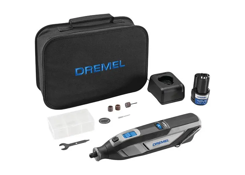 Dremel 8240-5 Cordless Rotary Tool – 120V-Compatible, 5000–35,000 Rpm, Keyed 1/8" Chuck, Includes 2Ah Battery 1