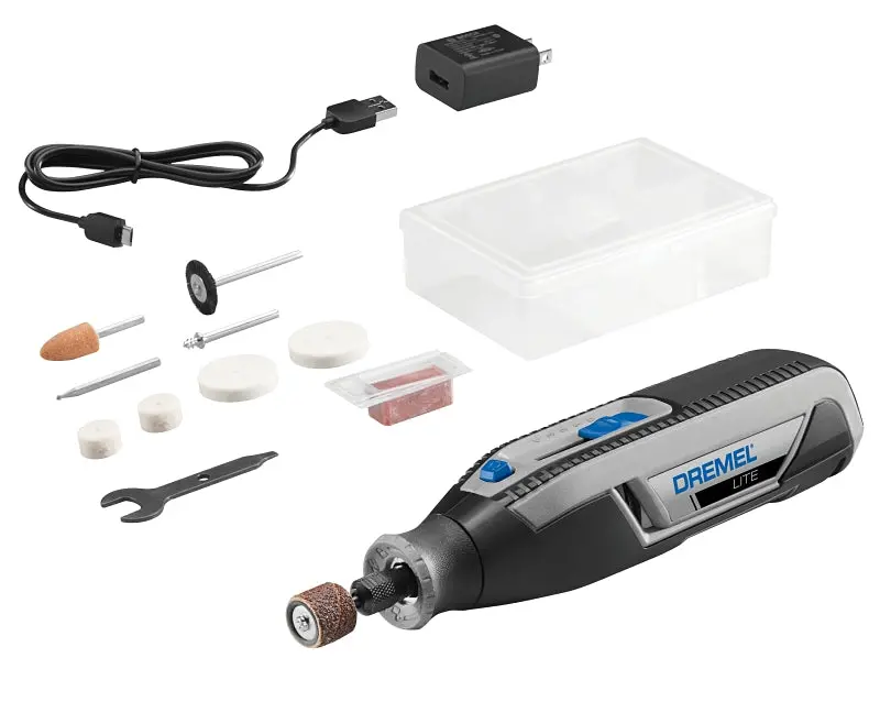Dremel Lite 7760-N/10 Cordless Rotary Tool – 4V, 2Ah Battery, 8,000–25,000 Rpm, Keyed 1/8" Chuck 1