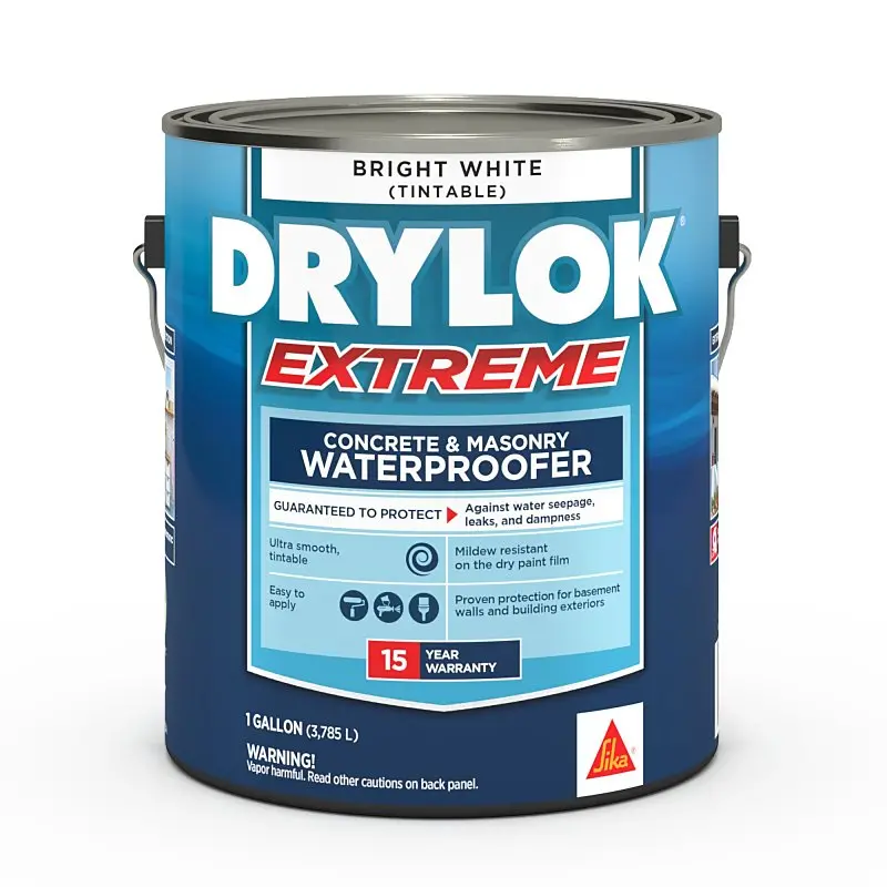 Drylok Extreme Masonry Waterproofer – 1-Gallon White Liquid Sealant 1