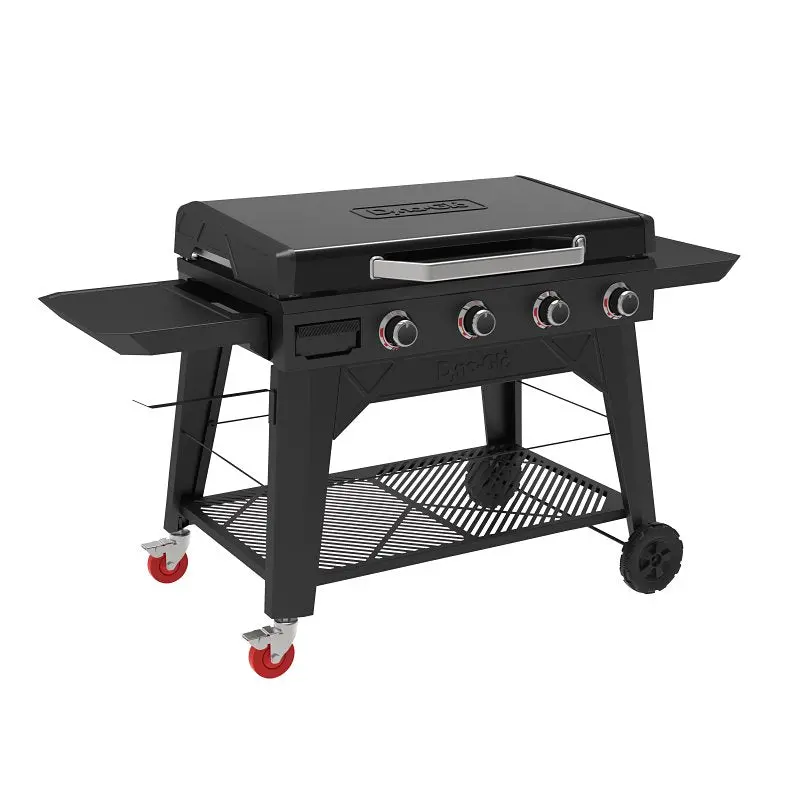 Dyna-Glo Open-Cart Griddle – 4-Burner, Heavy-Duty Steel Cooking Surface With Lid 1