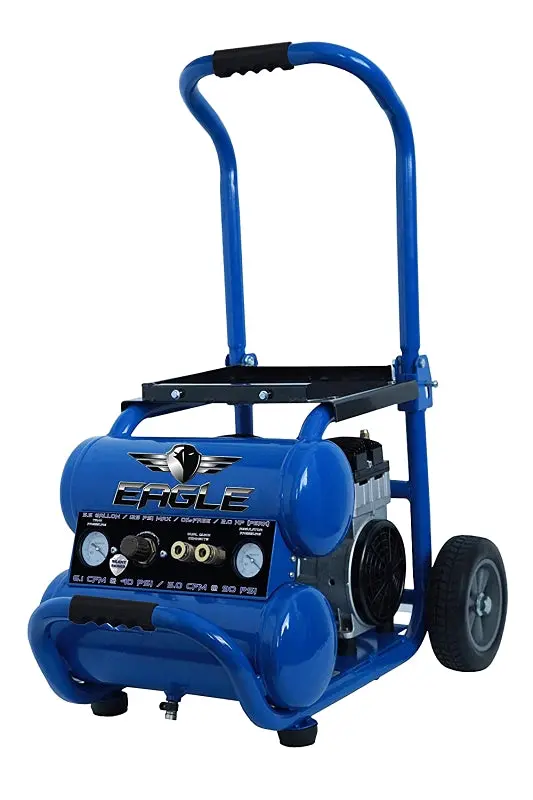 Eagle Silent Series Ea-5000 Portable Air Compressor – 5.5-Gallon Tank, 1.5 Hp, 125 Psi, 115V Tool-Only Unit 1