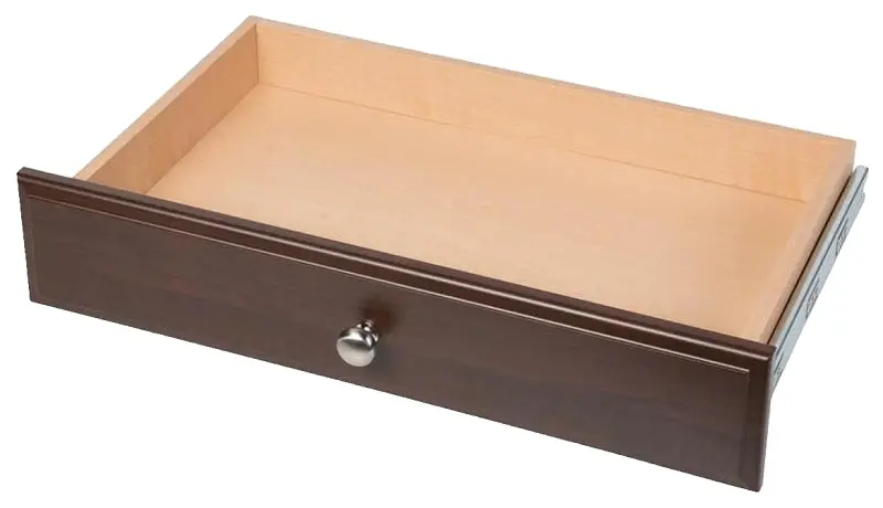 Easy Track Rd04-T Series Under-Counter Drawer – 24" Wide × 14" Deep × 4" High, Solid Wood Construction In Truffle Finish 1