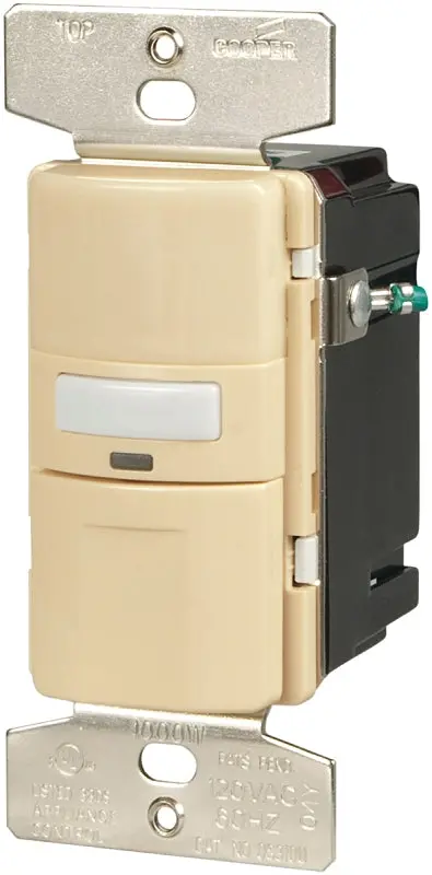 Eaton Os310U-V-K Occupancy Sensor Switch With Built-In Nightlight & Led Indicator – 120V, 8.3A, Single-Pole 1