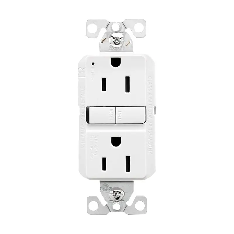 Eaton Trgf15W-3-L Tamper-Resistant Gfci Outlet – 15A, 125V, Nema 5-15R, Side & Back Wiring, White 1