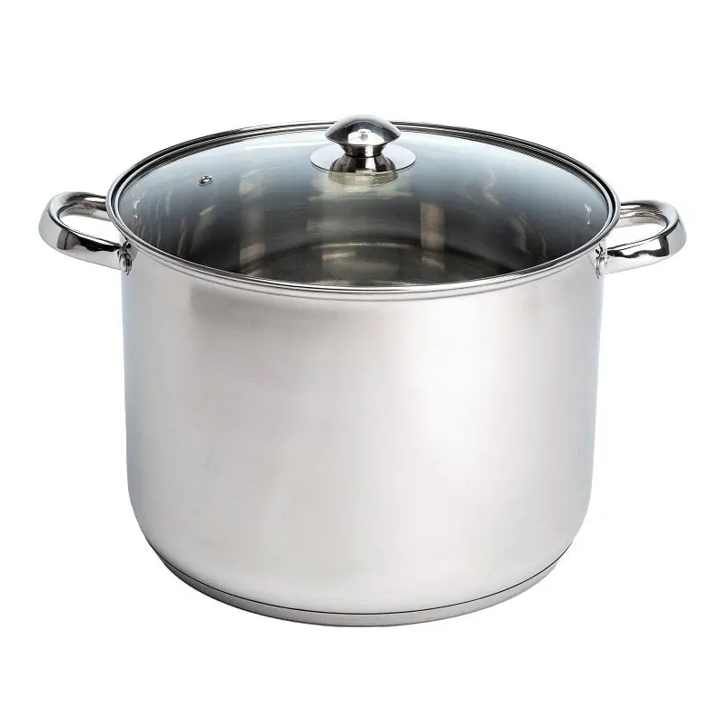 Ecolution Pure Intentions Stainless Steel Stock Pot With Tempered Glass Lid – 16-Quart Capacity 1