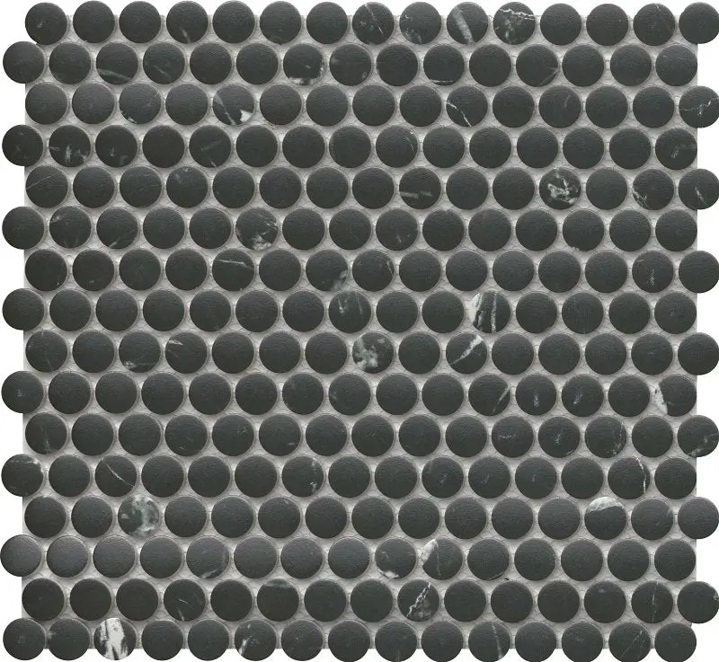 Emser Elegan Nero Porcelain Mosaic Tile – 12" X 11", Pressed Edge, Sleek Matte Finish 1