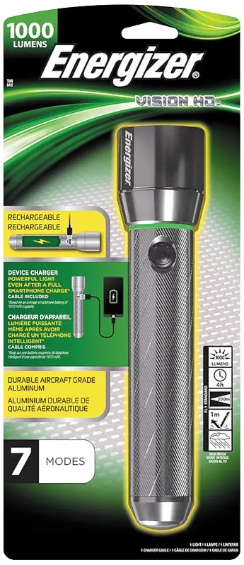 Energizer Enpmhrl7 Rechargeable Led Flashlight – 1000 Lumens, 200 M Beam, Lithium-Ion Powered 1