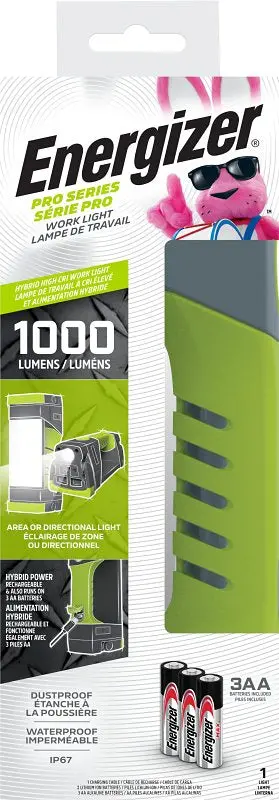 Energizer Enypwl31 Rechargeable Led Work Light – 1000-Lumen Lithium-Ion Portable Task Lamp 1