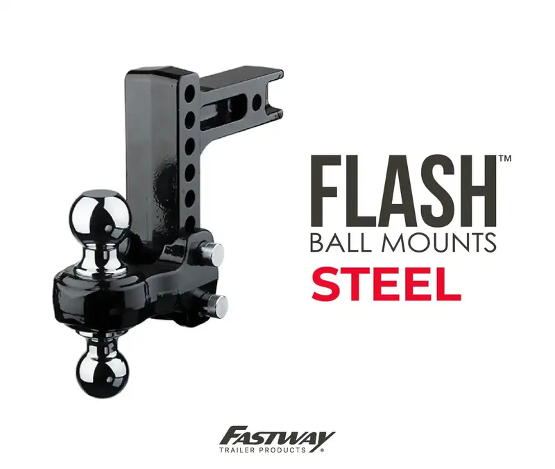 Fastway Flash 6 Trailer Hitch – Dual-Shank Solid Steel Receiver With Chrome 2-5/16" Balls 1