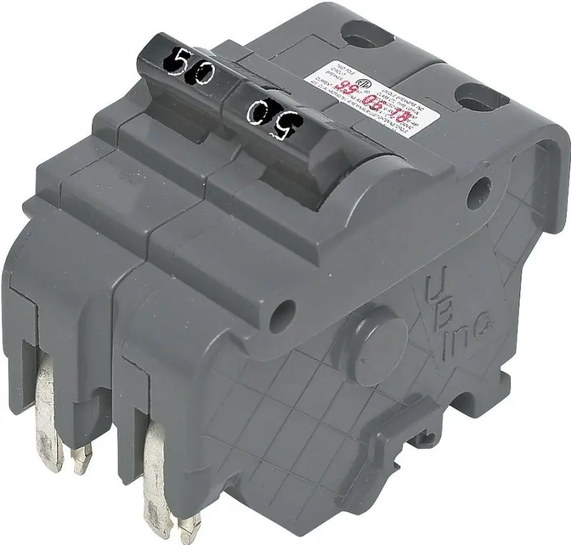 Federal Pacific Ubif250N 2-Pole 50A Circuit Breaker – Type Na, 120/240V, Standard Trip, Plug-In Mount 1