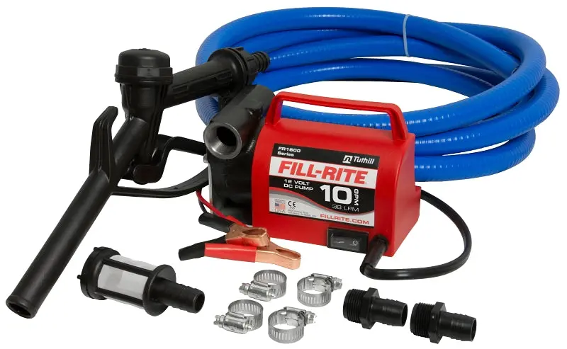 Fill-Rite Fr1614 12V Dc Fuel Transfer Pump – 1/4 Hp, 2800 Rpm, 8 Ft Suction Hose, 30-Min Duty Cycle 1