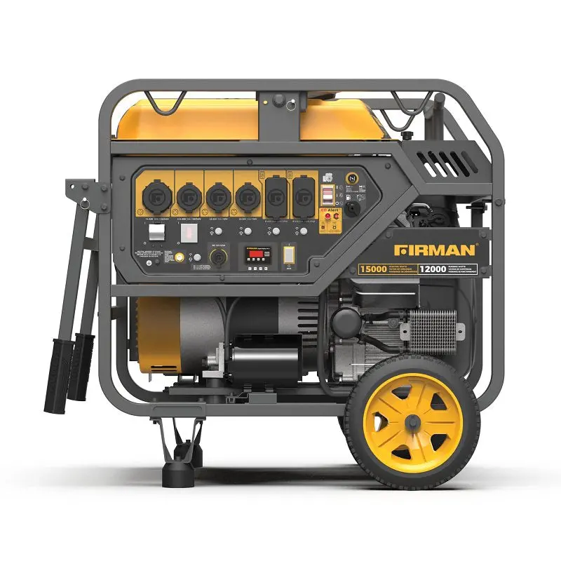 Firman P12002 Heavy-Duty Portable Generator – 15,000W Output, 120/240V, 13.3-Gallon Tank, Electric Start 1