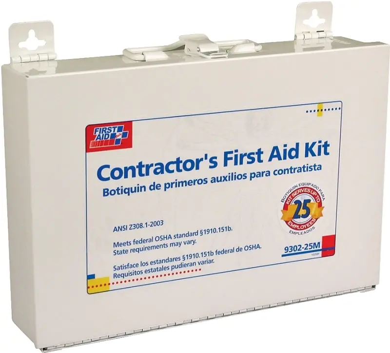 First Aid Only 9302-25M 179-Piece First Aid Kit – Wall-Mountable, Comprehensive Medical Supplies 1