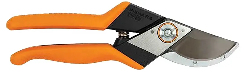 Fiskars Precision Pruning Shears – 1-Inch Cutting Capacity With Hardened Curved Blade & Ergonomic Soft-Grip Aluminum Handle 1