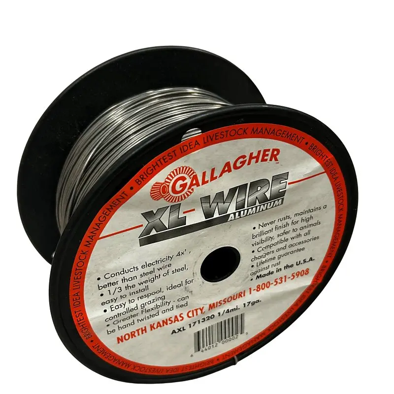 Gallagher Axl121320 Aluminum Electric Fence Wire — 12.5 Gauge, 1320 Ft Roll 1