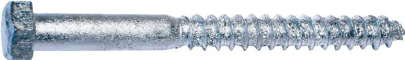 Galvanized Lag Screw – 3/8-7 Thread, 5 In Overall Length, Grade 2 Steel, Midwest Fastener 05585 1