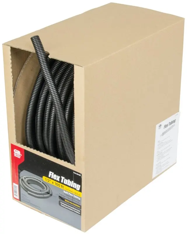 Gardner Bender Flx-5010B 1/2-Inch Black Polypropylene Split Conduit Tubing (100 Ft) 1