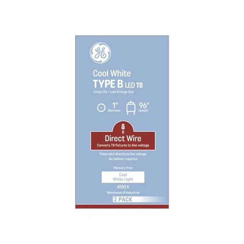Ge 59W Equivalent Led Tube Light Bulb – Frosted Cool White (4000K), Single-Pin Base 1