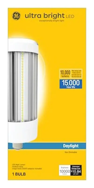 Ge 93130944 Corncob Led Bulb – E26 Base, 750W Equivalent, Daylight (5000K), Non-Dimmable 1