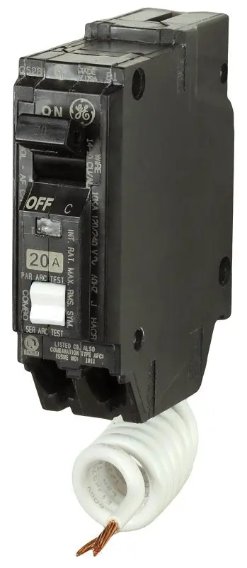 Ge Thql1120Afp2 20-Amp 2-Pole Afci Circuit Breaker — 120/240V Plug-In Design 1