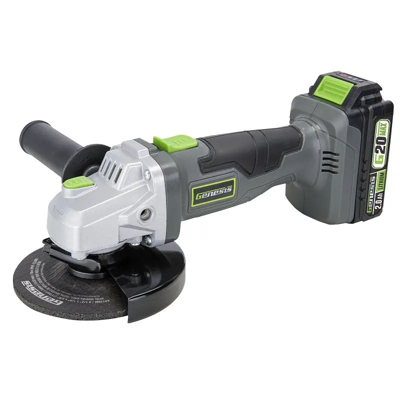 Genesis G20 Max Glag2045B 20V Cordless Angle Grinder – Includes 2Ah Battery, 4.5 In Wheel, 5/8-11 Arbor 1