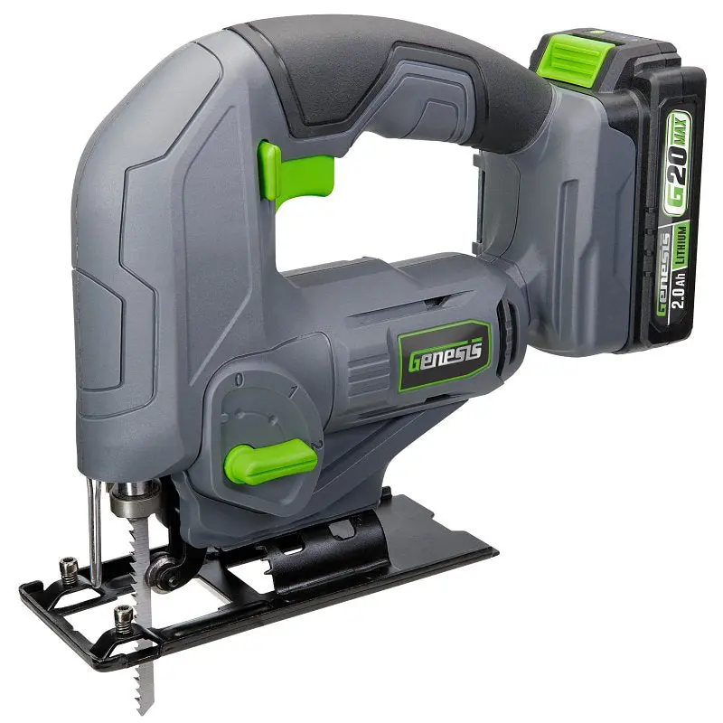 Genesis G20Max Gljs20B Cordless Jig Saw — 20V Battery-Powered, Variable Speed (0–2500 Rpm), 3/4-Inch Stroke 1