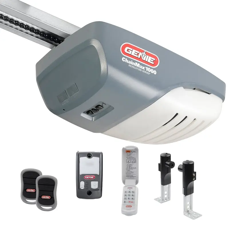 Genie 3728Ou Chain-Drive Garage Door Opener – 140V, Includes Remote Control 1