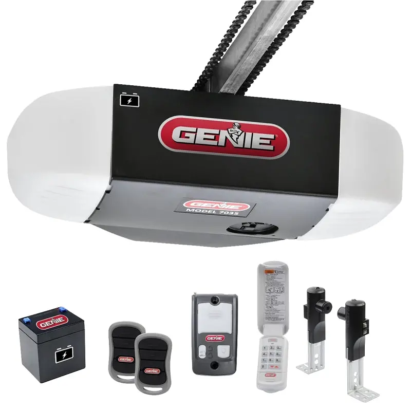 Genie Chain-Drive Garage Door Opener With Backup Battery And Remote 1