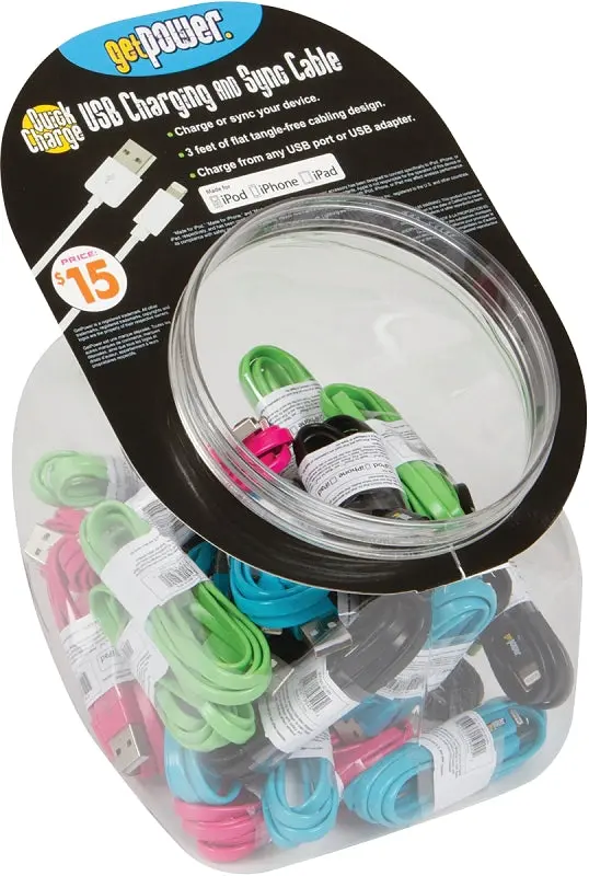 Getpower Cwp-Usbbowl-Ip5 Usb-A Charging & Sync Cable – 3-Foot Braided Cord, Multi-Color Options 1