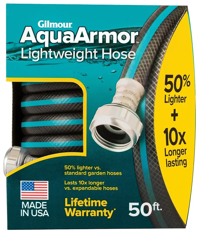 Gilmour Lightweight 50-Foot Garden Hose – Flexible Plastic Construction, Kink-Resistant Design 1