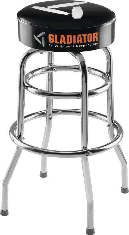 Gladiator Gaac30Stjb Workbench Stool – 15 Inch Overall Width, 30 Inch Height, 300-Pound Capacity, Matte Black Finish 1