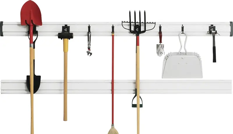 Gladiator Gagpub2Ppy Steel Channel Track Kit – Gray Powder-Coated, Modular Storage System Component 1