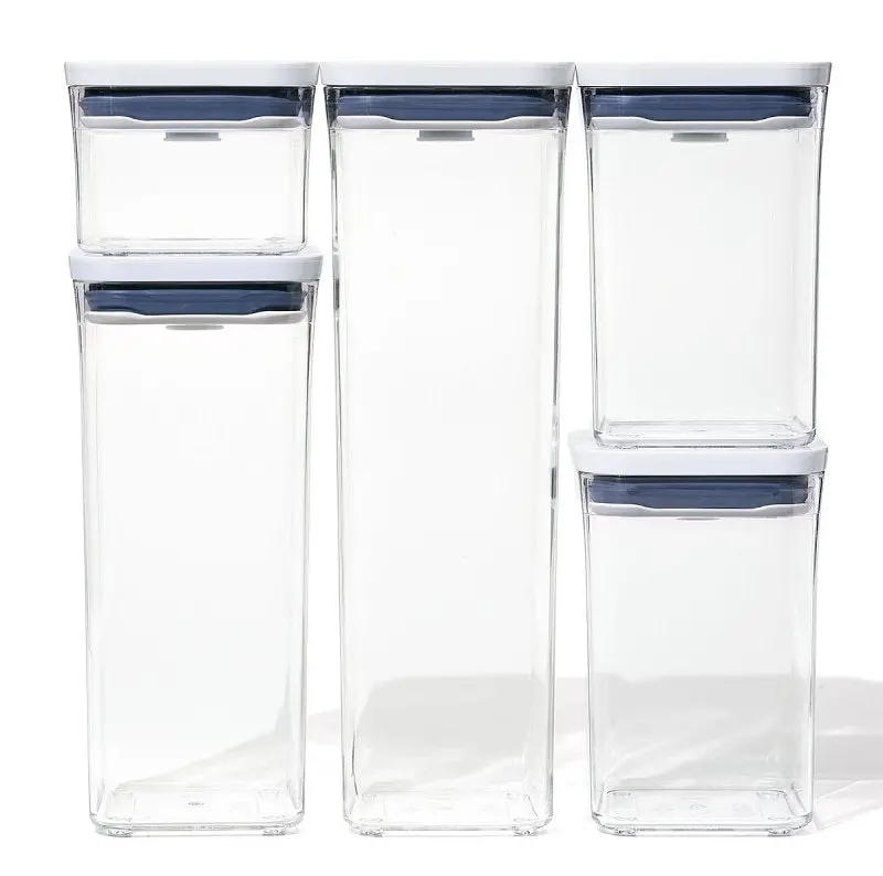 Good Grips Pop Container Set – 5-Piece Square Airtight Storage System In Gray 1
