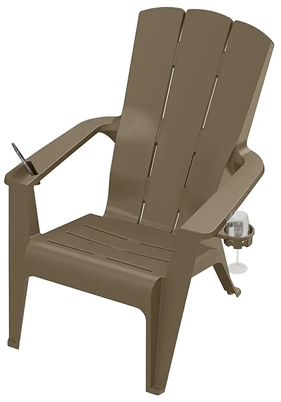 Gracious Living Contour Adirondack Chair – All-Weather Resin Frame & Seat In Woodland Brown 1