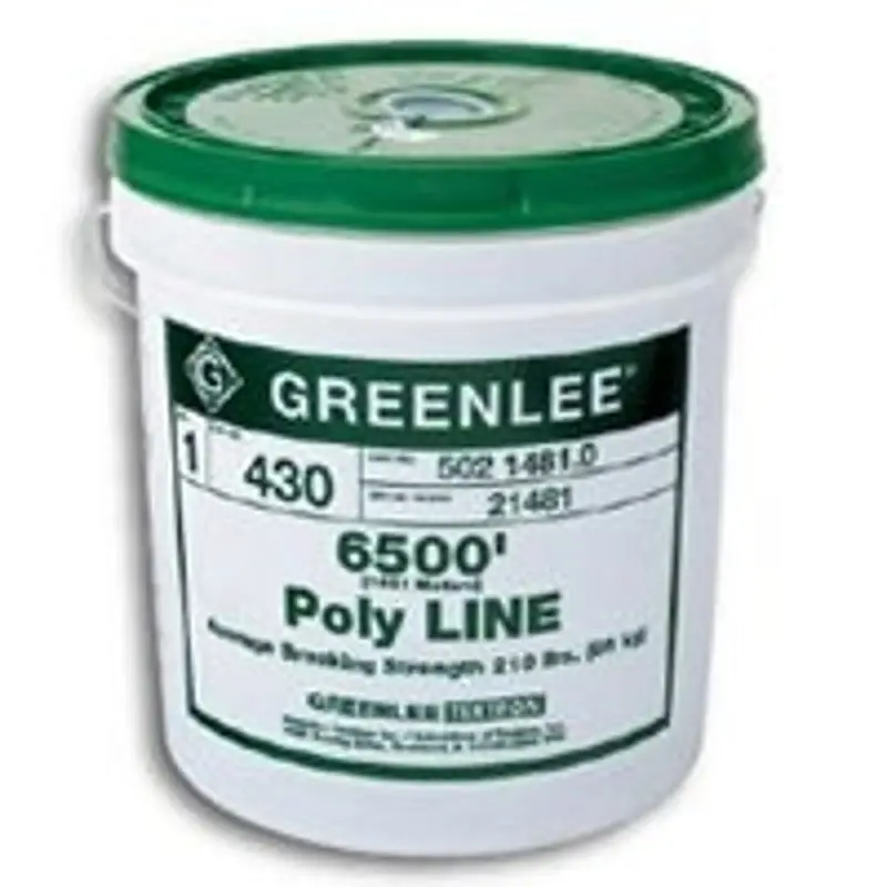Greenlee 430 Polypropylene Twine – 6500-Foot Spool, 210-Pound Working Load, Green Color 1