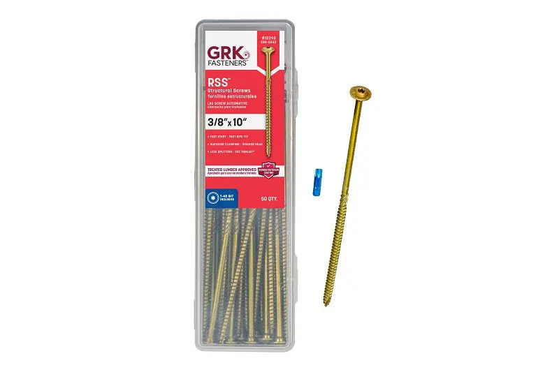 Grk Rss Structural Screw Pack – 3/8-Inch X 10-Inch, Washer Head, Star Drive, Steel, 50 Count 1