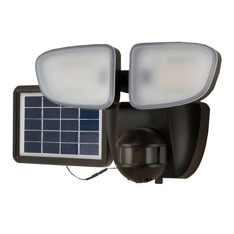 Halo Slfs1Am2B Solar-Powered Motion Security Light — 70W Led, 1000 Lumens, Dual-Lamp 1