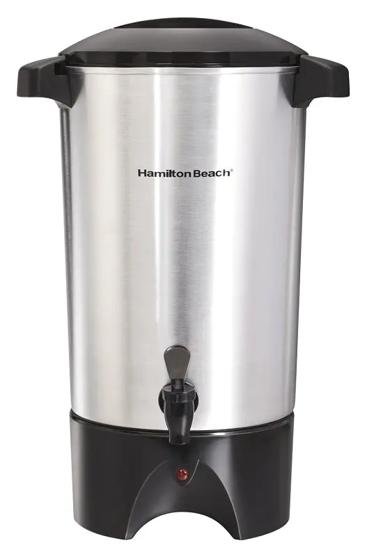 Hamilton Beach 30-Cup Aluminum Coffee Urn – 1090-Watt Commercial-Grade Brew Station 1