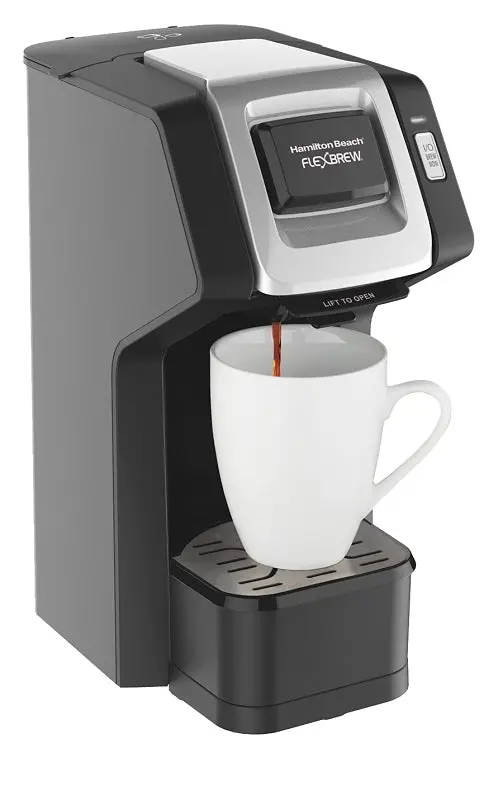 Hamilton Beach 49974 Compact 10-Ounce Coffee Maker – 1050W, Black/Silver Design 1