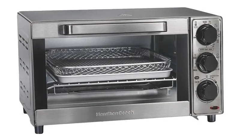 Hamilton Beach Sure-Crisp 31403 Air Fryer Toaster Oven – 4-Slice, 1120W, Stainless Steel, Dial Controls 1