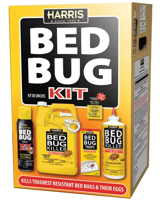 Harris Bbkit-Lgvp-4 Bed Bug Elimination Kit – Clear, Non-Staining Pest Control System 1