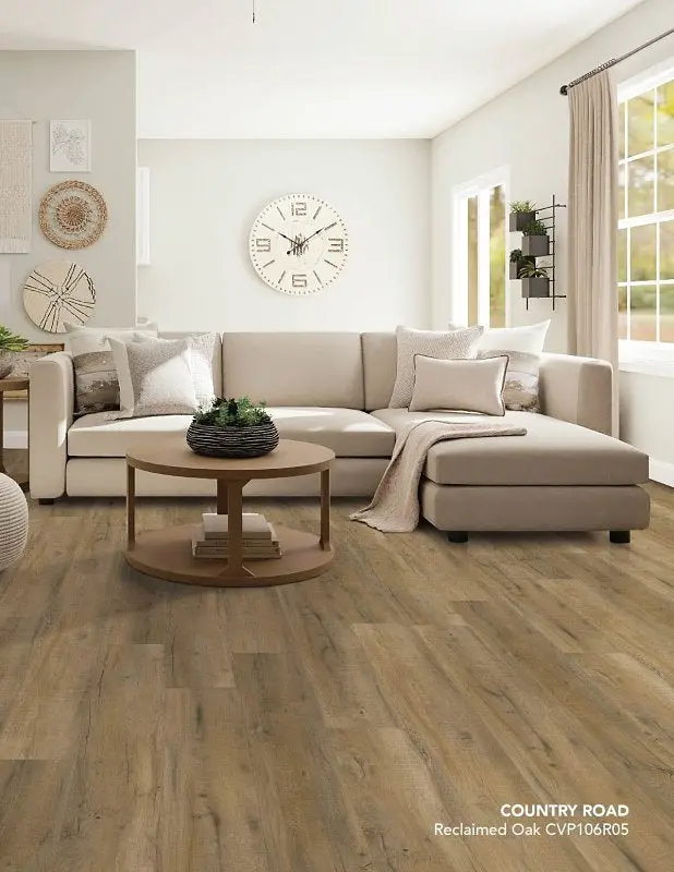 Healthier Choice Cvp106R05 Luxury Vinyl Plank Flooring – 60" × 9", Stone Polymer Composite Core, Pressed Bevel Edge 1