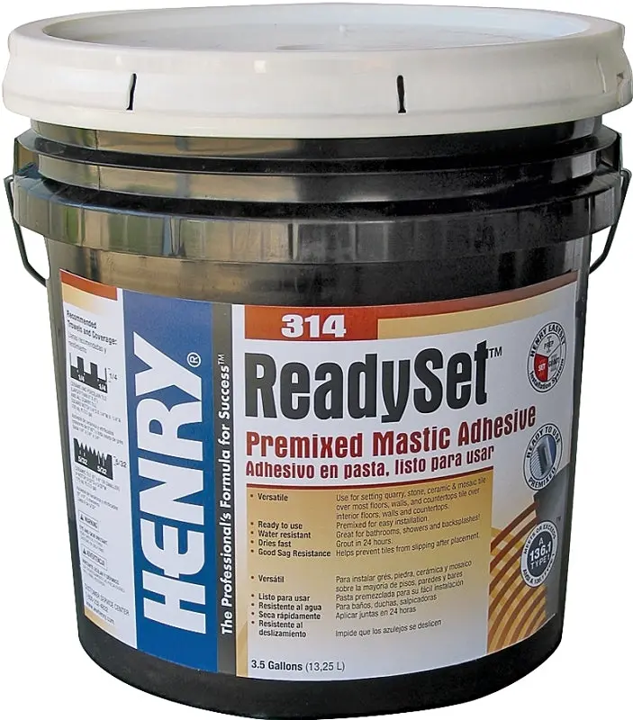 Henry 12257 Off-White Mastic Adhesive – 3.5-Gallon Pail For Tile & Flooring Installation 1